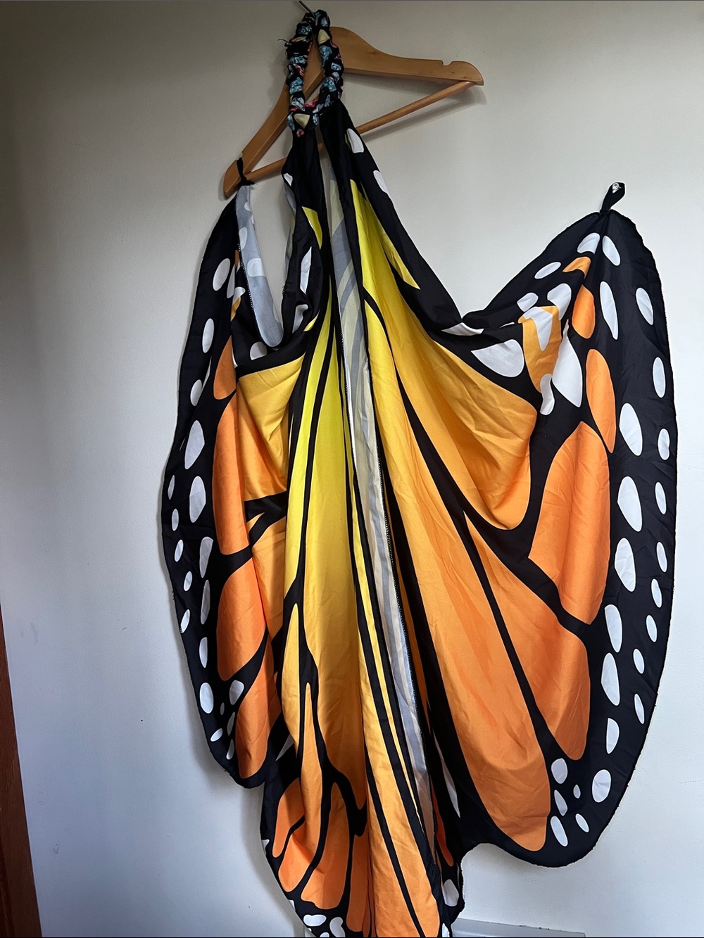 Kids Preteen Monarch Butterfly wings in Orange and Yellow